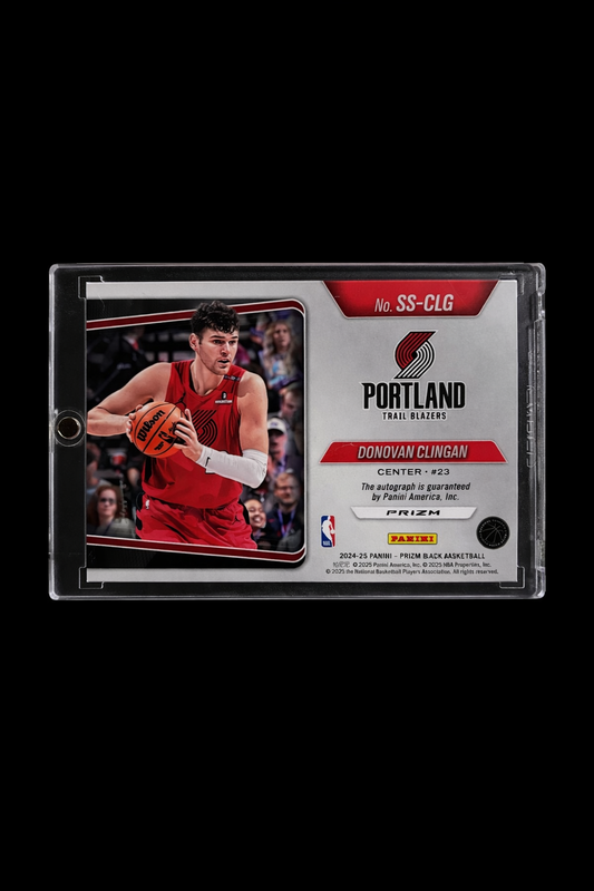 Donovan Clingan Mojo Prizm Black Auto /25 RC Sensational Signatures – Panini Prizm Black 2024-25