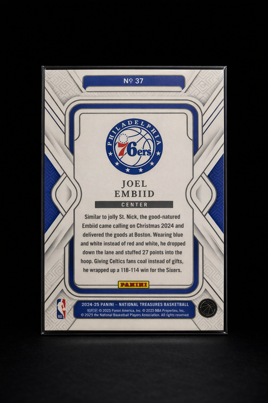 Joel Embiid /25 Philadelphia 76ers - National Treasures Panini 2024–25