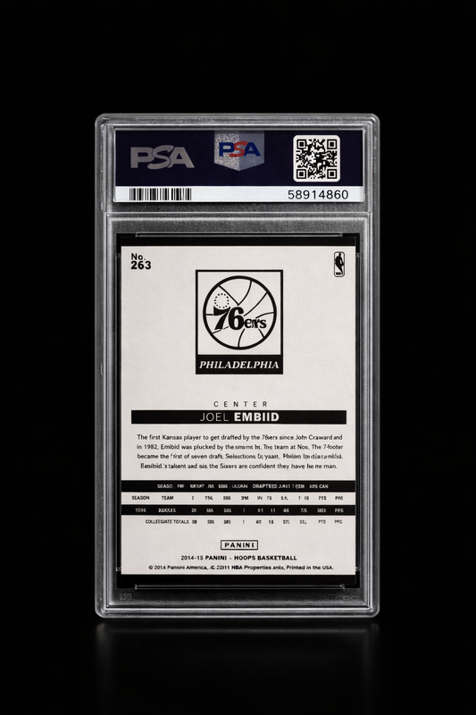 Joel Embiid Rookie Card - PSA 10 Gem Mint - Panini Hoops 2014-15’