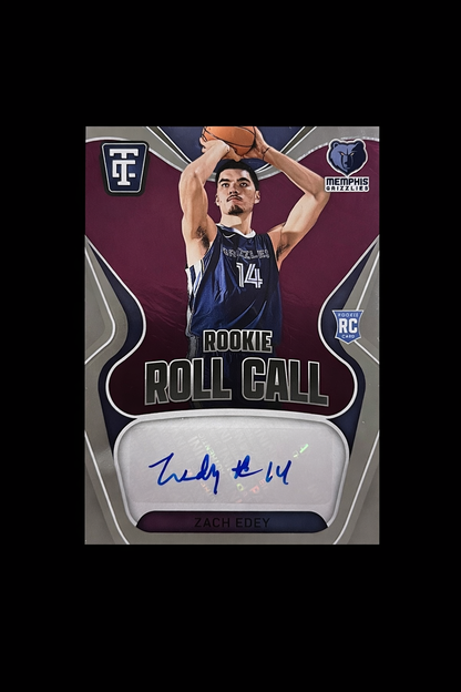 Zach Edey Rookie Roll Call Auto /49 RC Memphis Grizzlies – 2024-25 Panini Totally Certified