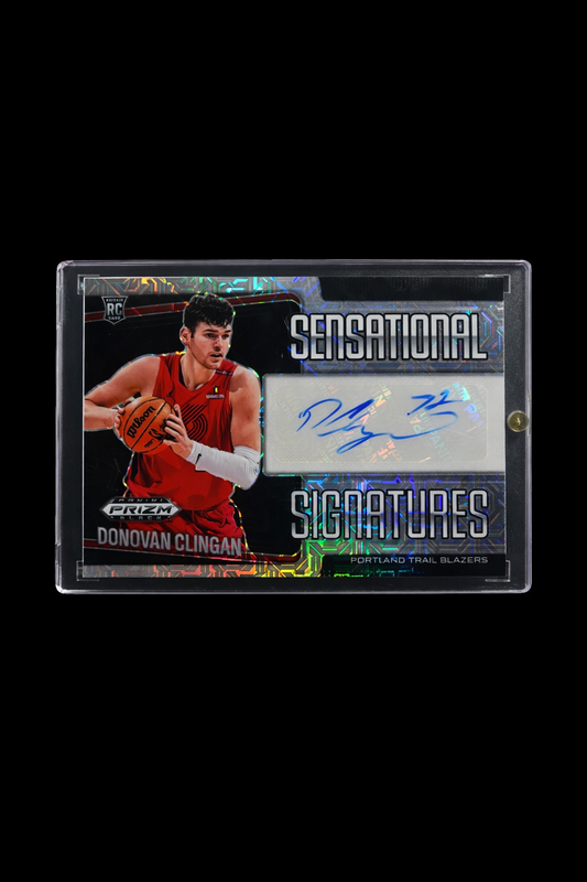 Donovan Clingan Mojo Prizm Black Auto /25 RC Sensational Signatures – Panini Prizm Black 2024-25