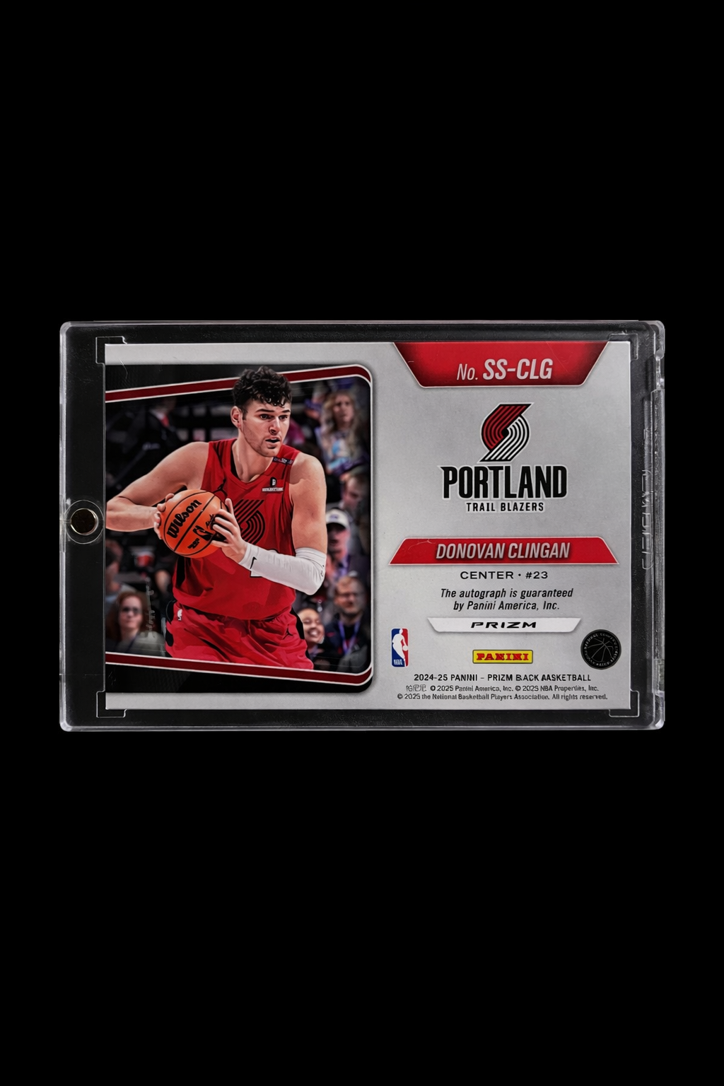 Donovan Clingan Mojo Prizm Black Auto /25 RC Sensational Signatures – Panini Prizm Black 2024-25