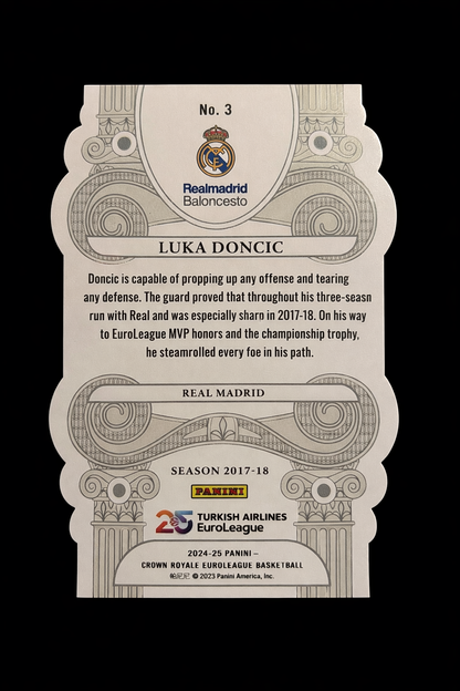 Luka Dončić /25 Pillars of the Game  Purple –  Panini Crown Royale EauroLeague 2024-25