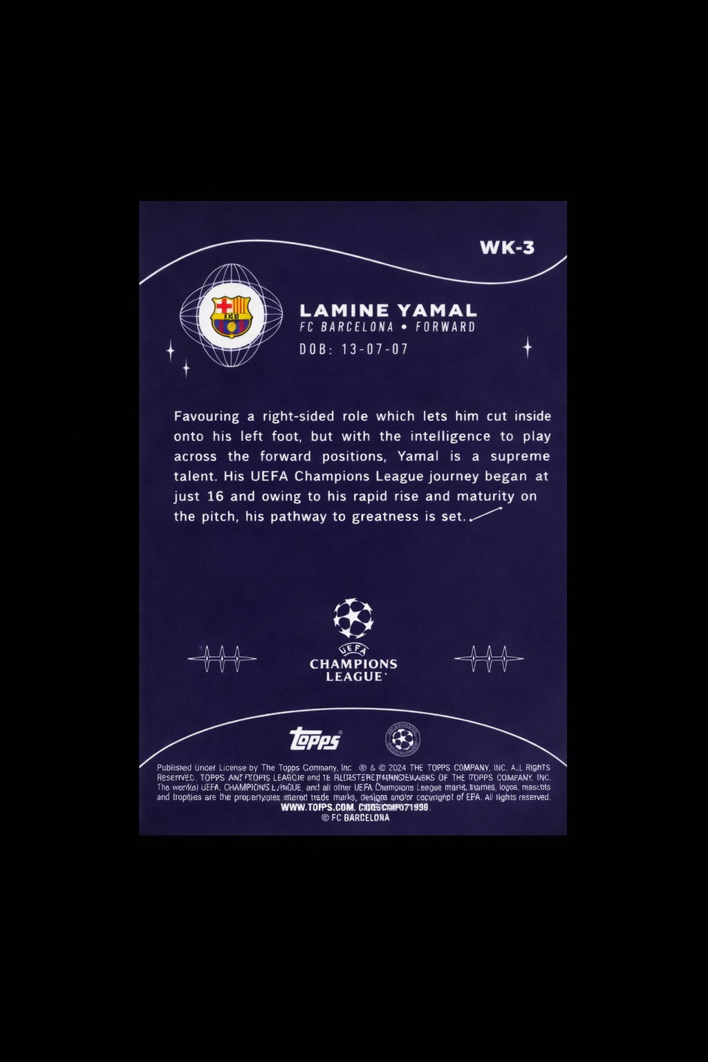 Lamine Yamal RC – Wonderkids | Topps Chrome UEFA Champions League