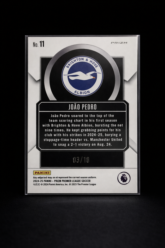João Pedro Talisman Gold /10 Brighton & Hove Albion Prizm Panini 2024–25